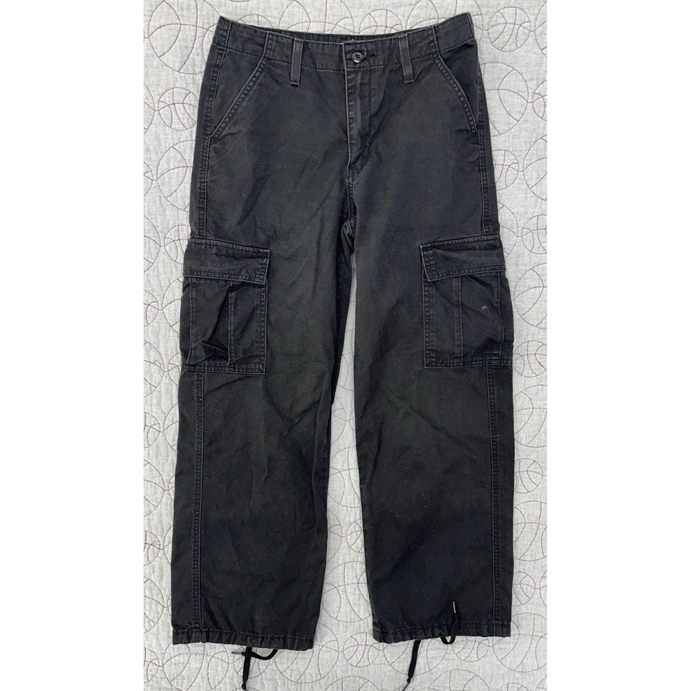 Levi's '94 Baggy Cargo Jeans Meteorite Black Wide Leg / Women's 26x30